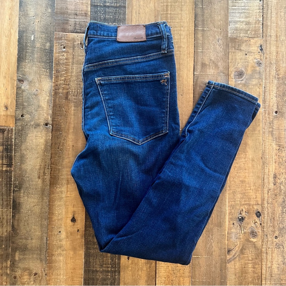 Madewell 9” Mid Rise Skinny Jeans - Size 30 - Dark Blue